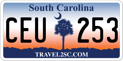 SC license plate CEU253