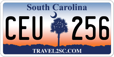 SC license plate CEU256