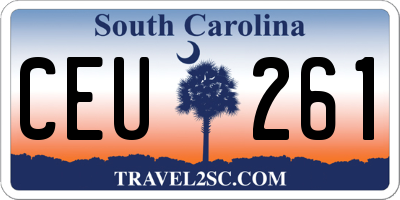 SC license plate CEU261