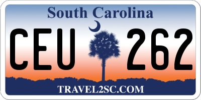 SC license plate CEU262