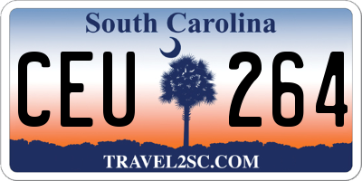SC license plate CEU264