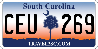 SC license plate CEU269