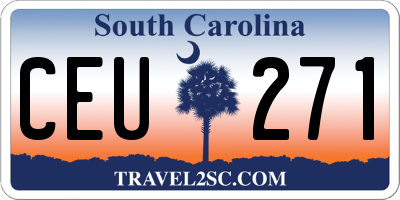 SC license plate CEU271
