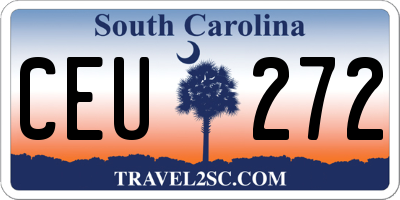 SC license plate CEU272