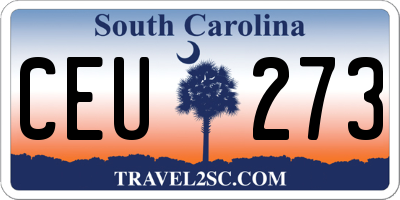 SC license plate CEU273