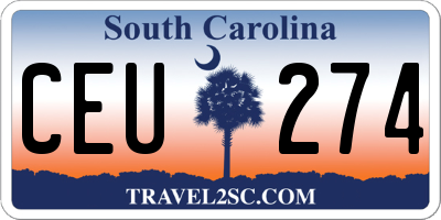 SC license plate CEU274