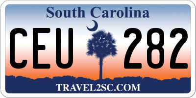 SC license plate CEU282