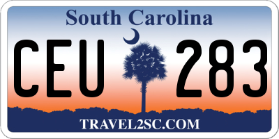 SC license plate CEU283