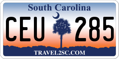 SC license plate CEU285
