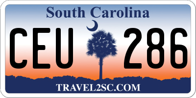 SC license plate CEU286