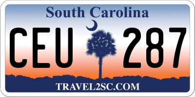 SC license plate CEU287
