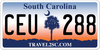SC license plate CEU288