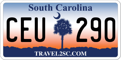SC license plate CEU290