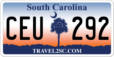 SC license plate CEU292