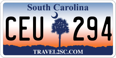 SC license plate CEU294