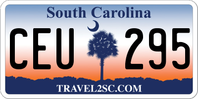 SC license plate CEU295