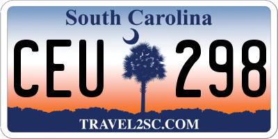SC license plate CEU298