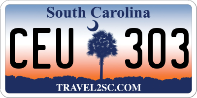SC license plate CEU303