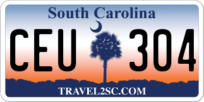 SC license plate CEU304