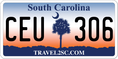 SC license plate CEU306