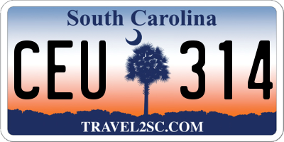SC license plate CEU314