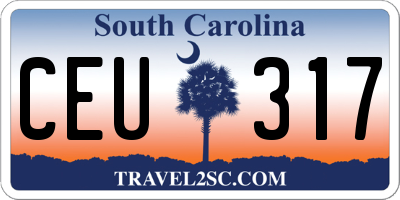 SC license plate CEU317