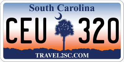SC license plate CEU320