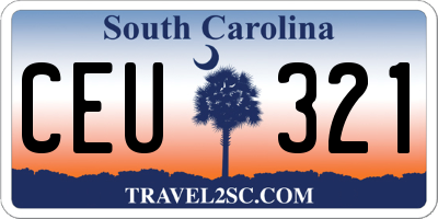 SC license plate CEU321