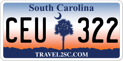 SC license plate CEU322