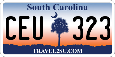 SC license plate CEU323