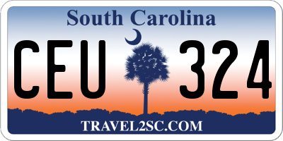 SC license plate CEU324