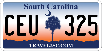 SC license plate CEU325