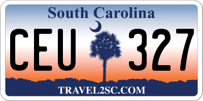 SC license plate CEU327