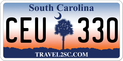 SC license plate CEU330