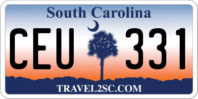 SC license plate CEU331