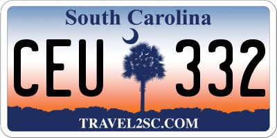 SC license plate CEU332
