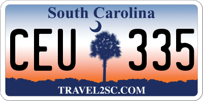 SC license plate CEU335