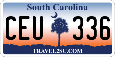 SC license plate CEU336