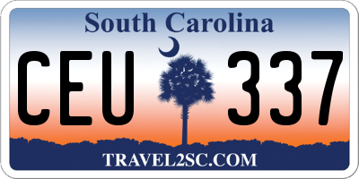 SC license plate CEU337