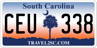 SC license plate CEU338