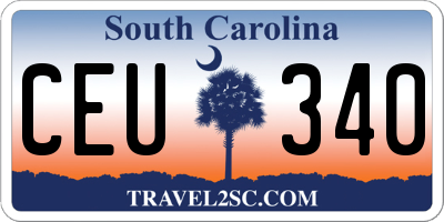 SC license plate CEU340