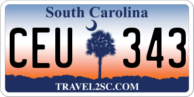 SC license plate CEU343