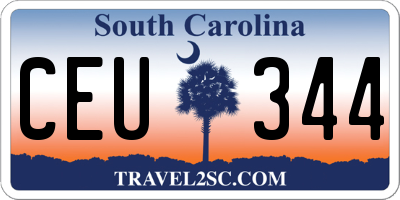 SC license plate CEU344