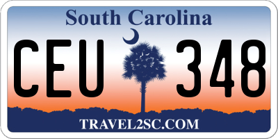 SC license plate CEU348