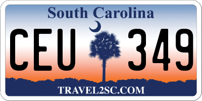 SC license plate CEU349