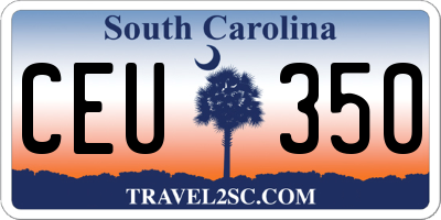 SC license plate CEU350
