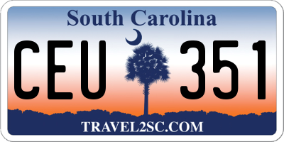 SC license plate CEU351
