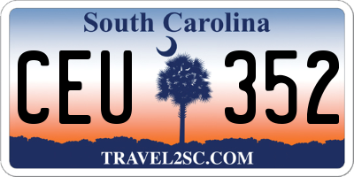 SC license plate CEU352