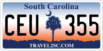 SC license plate CEU355