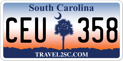 SC license plate CEU358